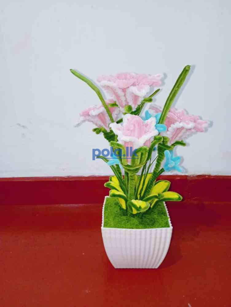 Pink & blue flower vase - photo 3