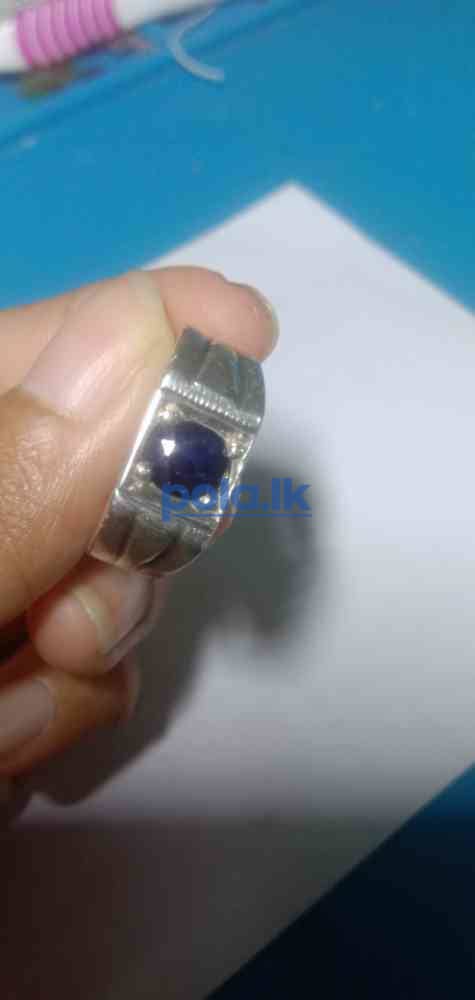 Deep blue sapphire ring - photo 3