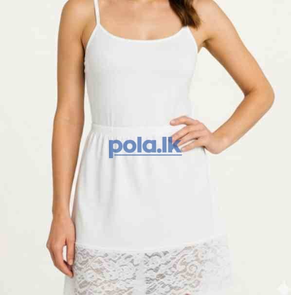 Stylish cotton underskirt with broad lace - photo 1