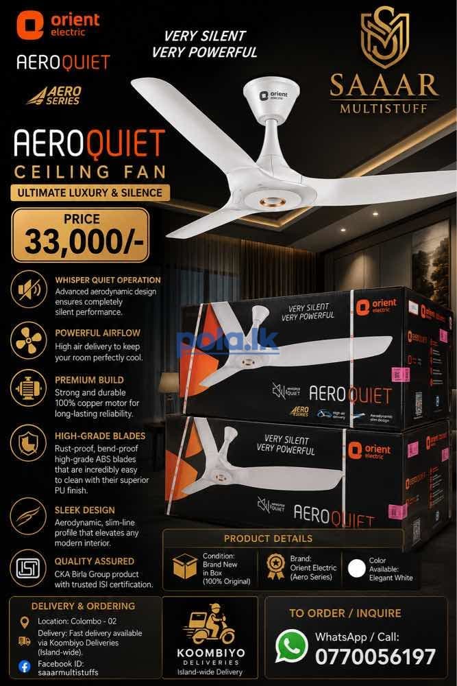 Orient aeroquiet ceiling fan - photo 1