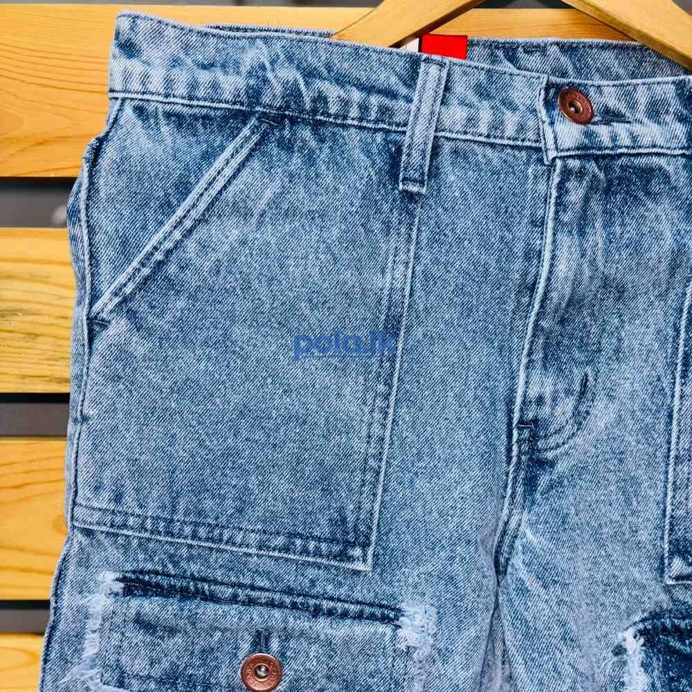 Boys denim pocket short - photo 6