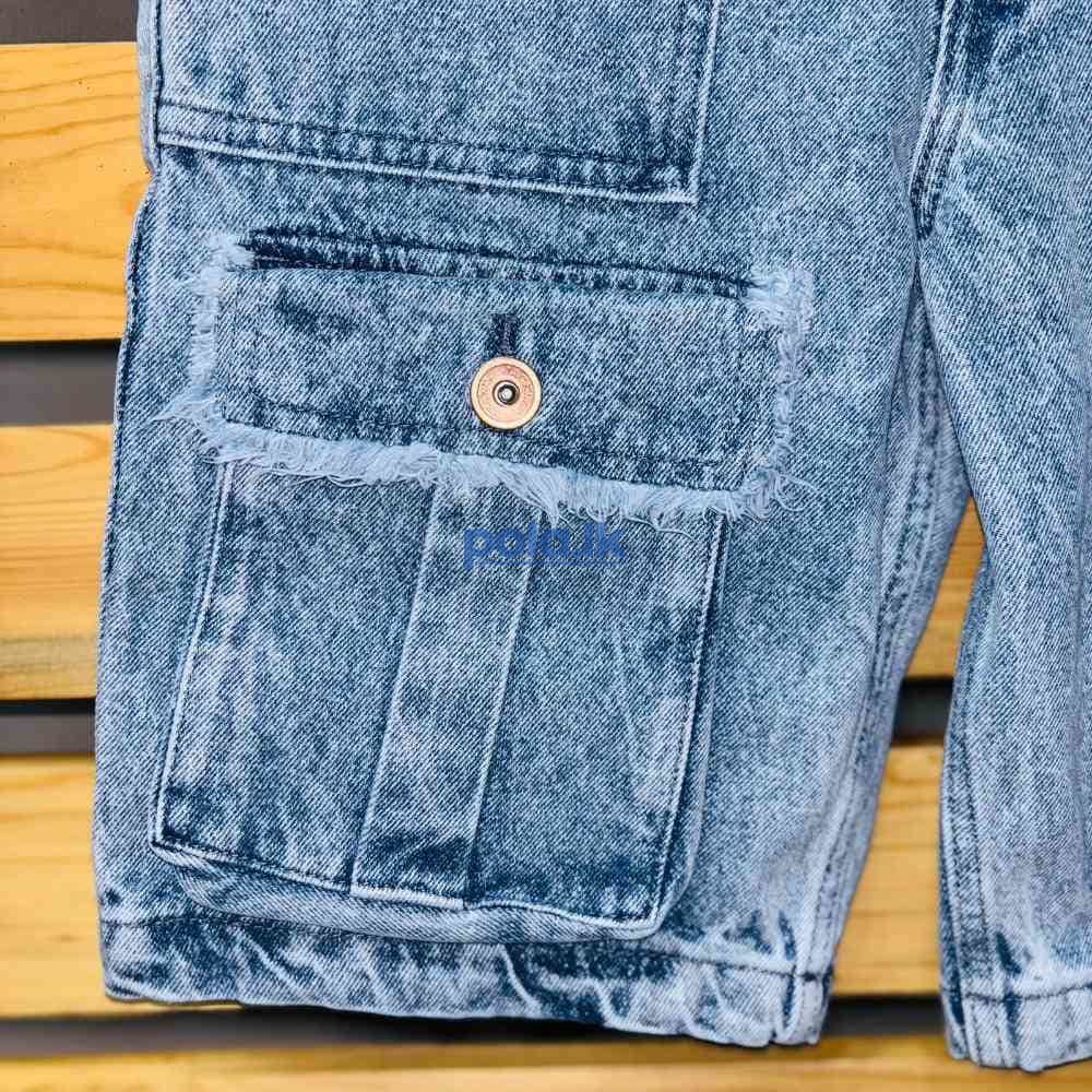 Boys denim pocket short - photo 5