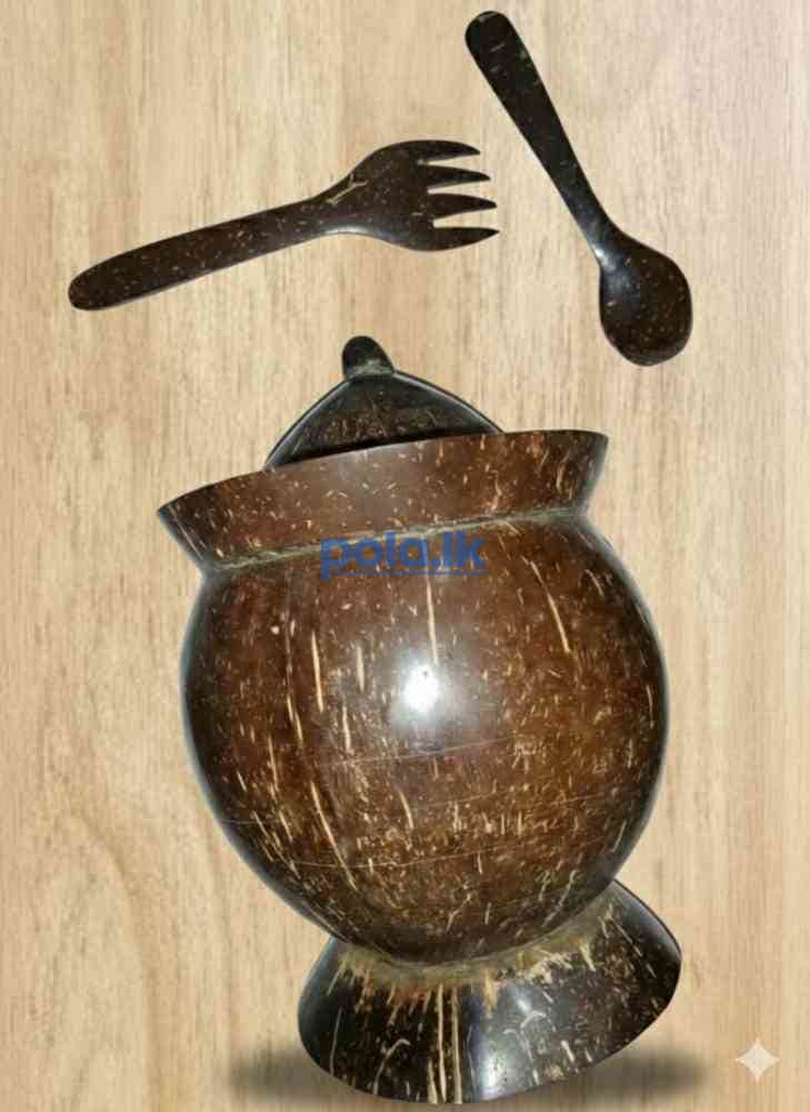 Natural coconut shell bowl - photo 3