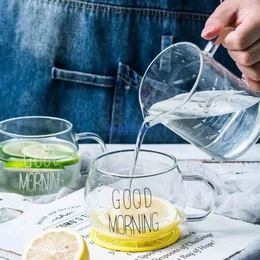 Good morning glass mug - photo 3