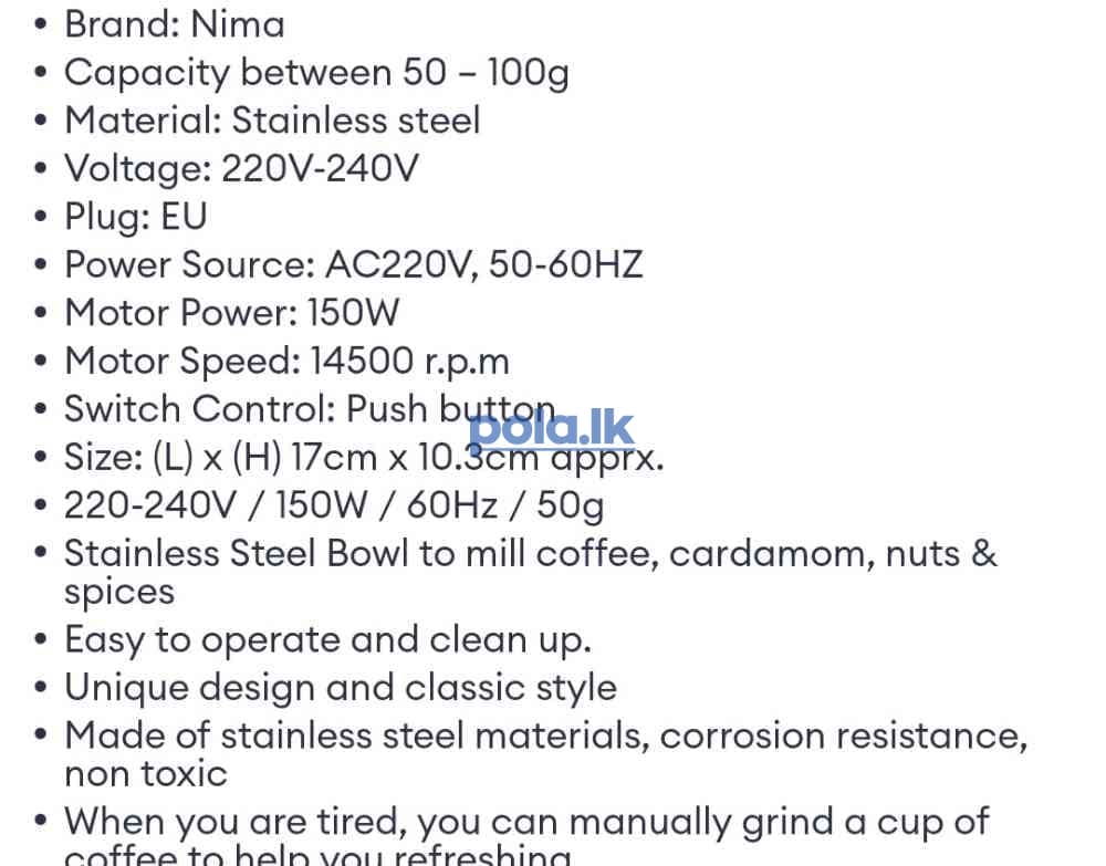 Nima electric grinder and blender - photo 12