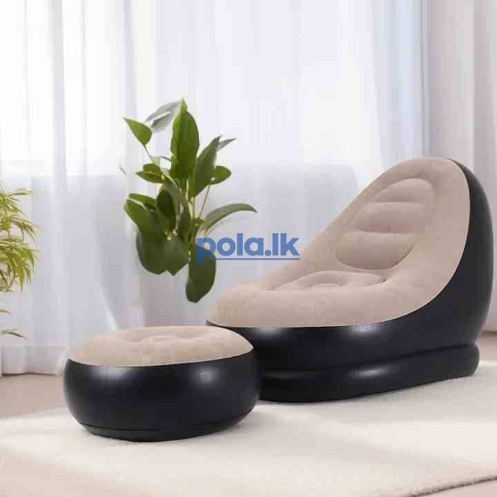 Inflatable air sofa with foot rest - photo 1