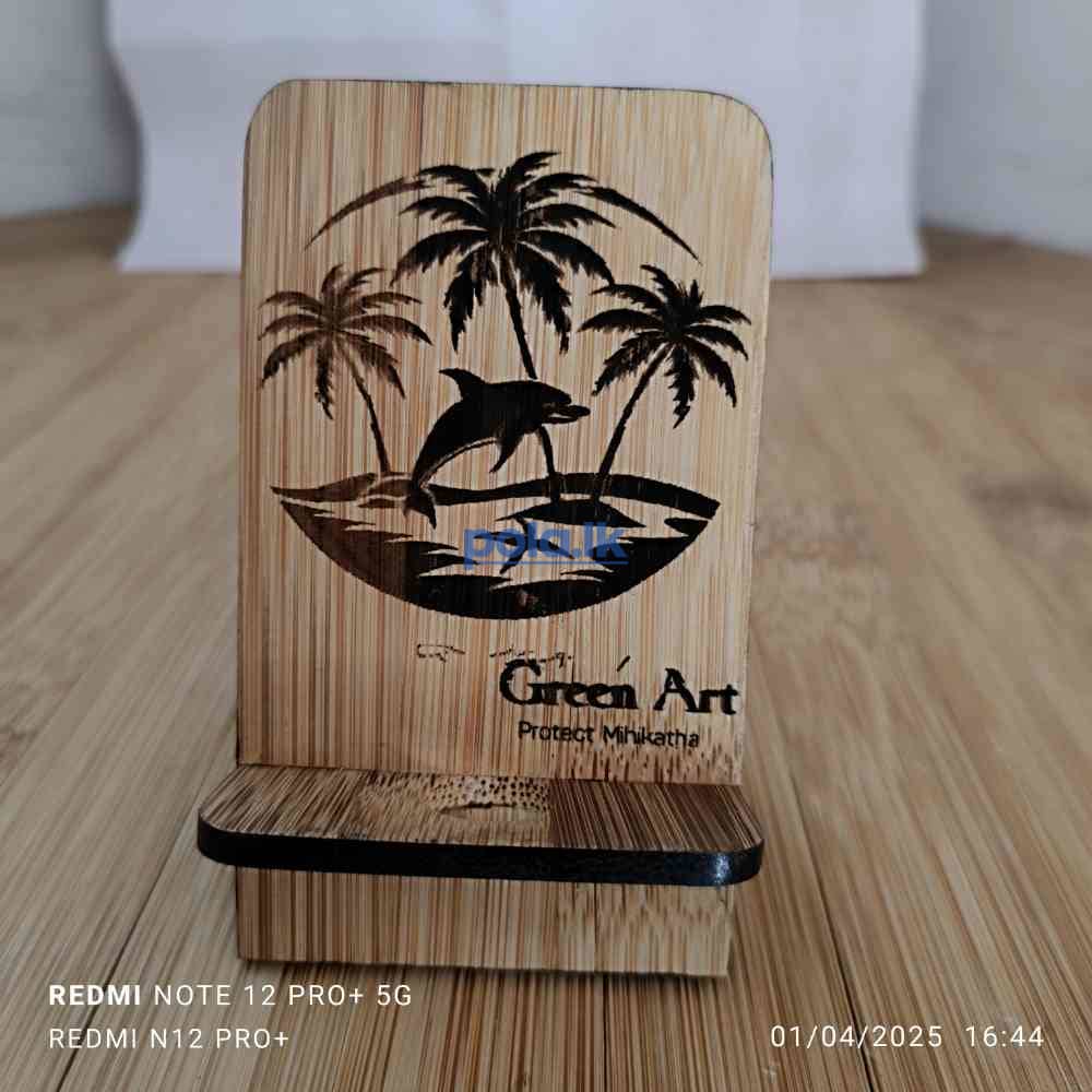 Bamboo phone stand - photo 17