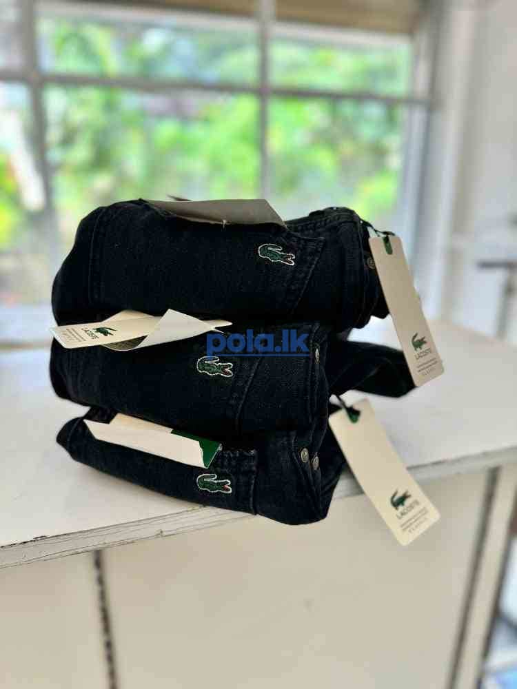 Men's lacoste black big fold denim - photo 3
