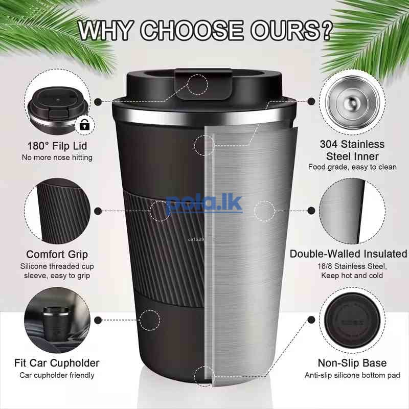 Stainless steel coffee cup - 380ml - photo 2