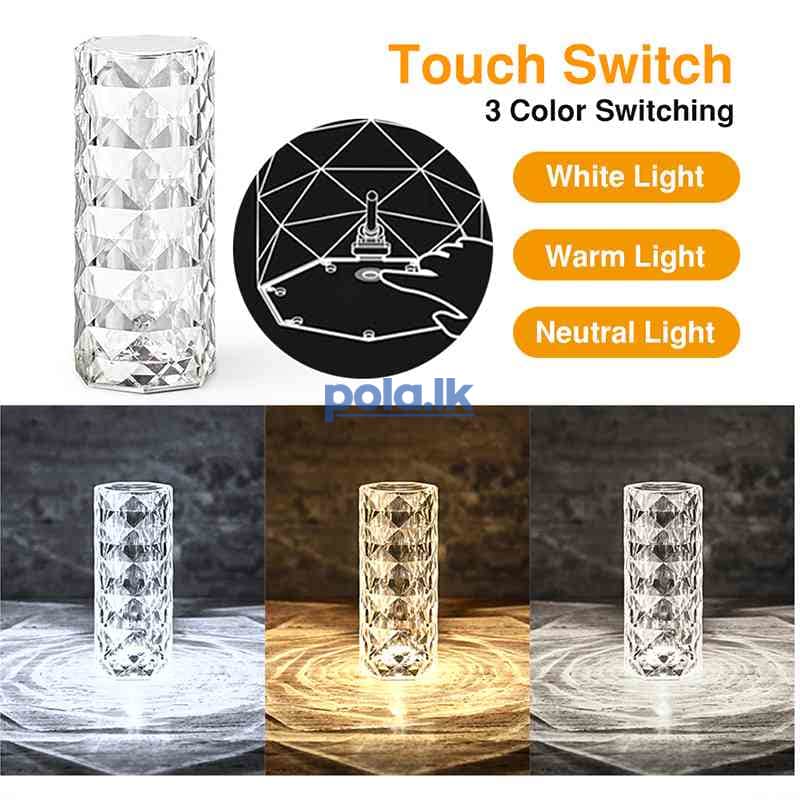 Led crystal diamond touch lamp - photo 8