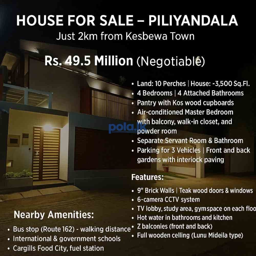 Modern house for sale in makandana piliyandala - photo 1