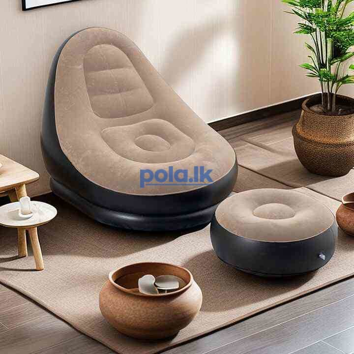 Inflatable air sofa with foot rest - photo 1
