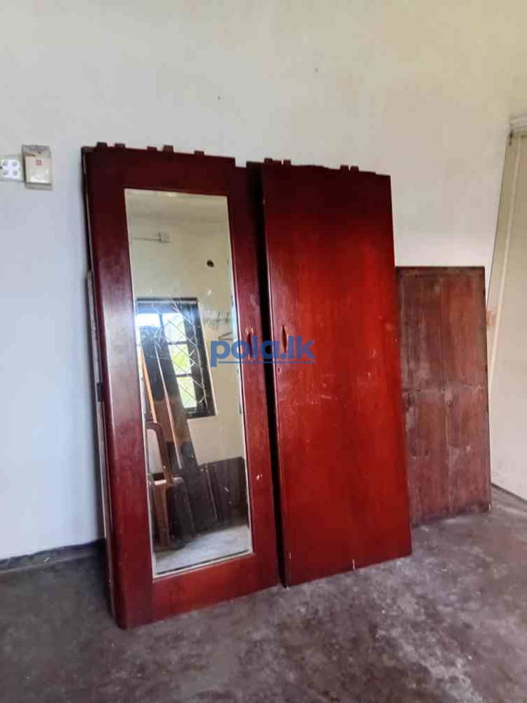 Antique teak cupboard with mirror - photo 3