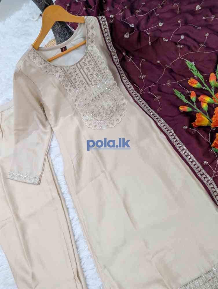 Women's pure crunchy silk kurta set's - photo 3