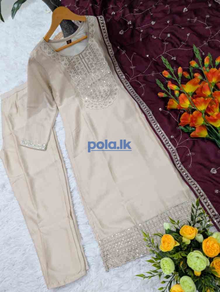 Women's pure crunchy silk kurta set's - photo 1