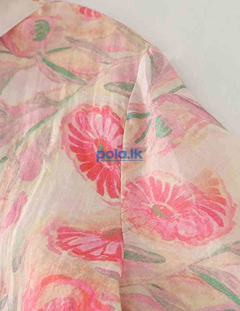 Women's floral print button-up shirt - photo 2