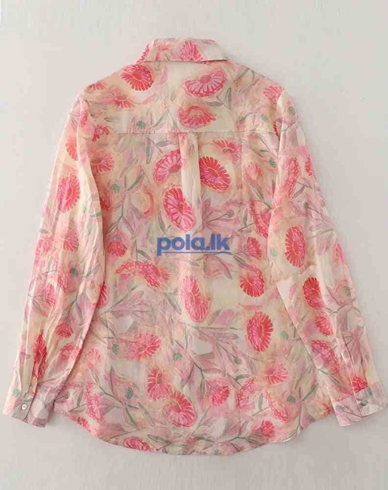 Women's floral print button-up shirt - photo 3