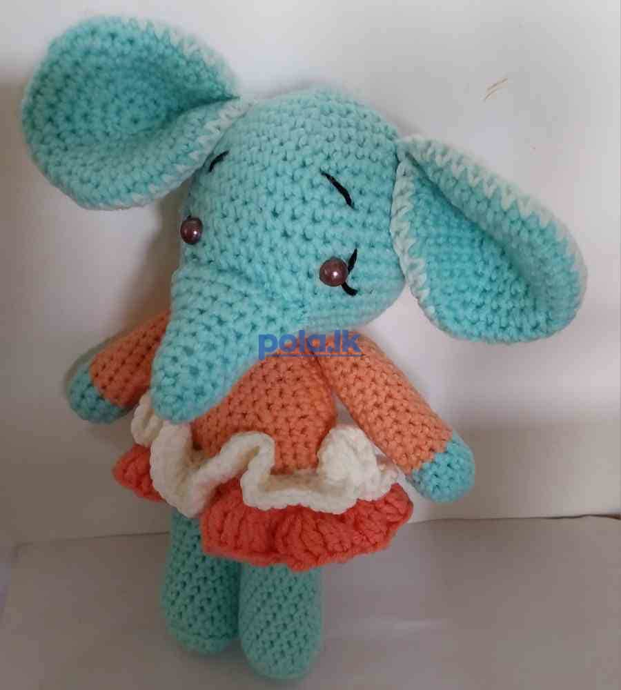 Amigurumi crocheted stuffed elephant - photo 3