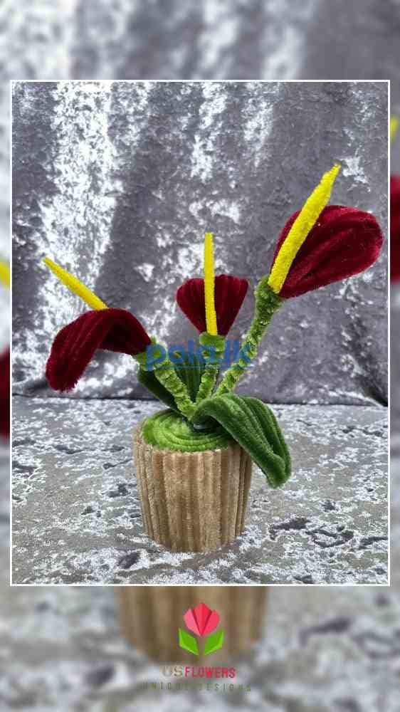 Pipe cleaner flower pots - photo 4