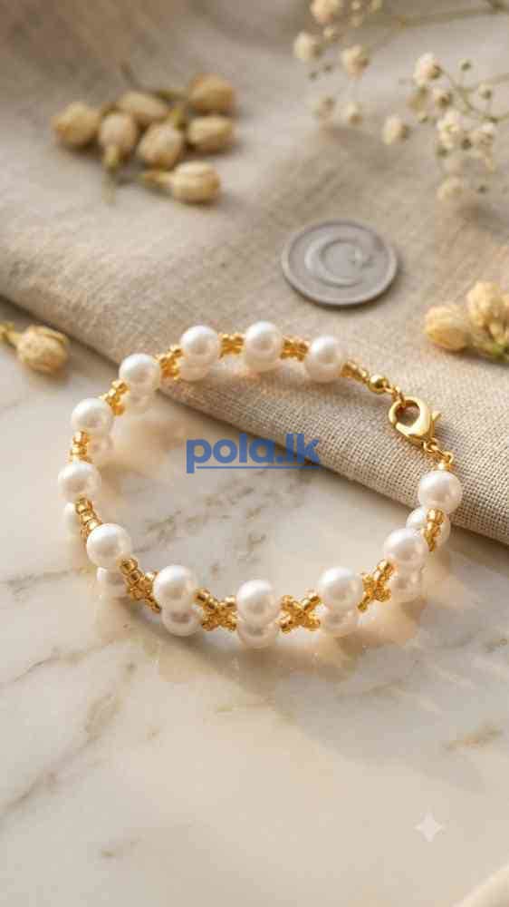 Pearl halo gold handmade pearl jewellery wholesale - photo 4