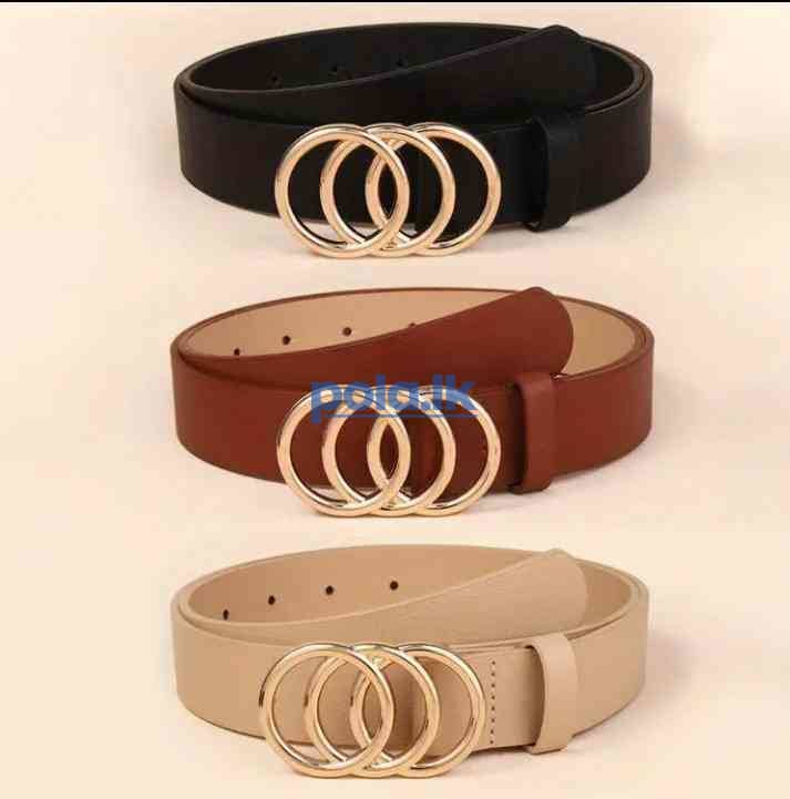 Women’s triple ring buckle belt - photo 1