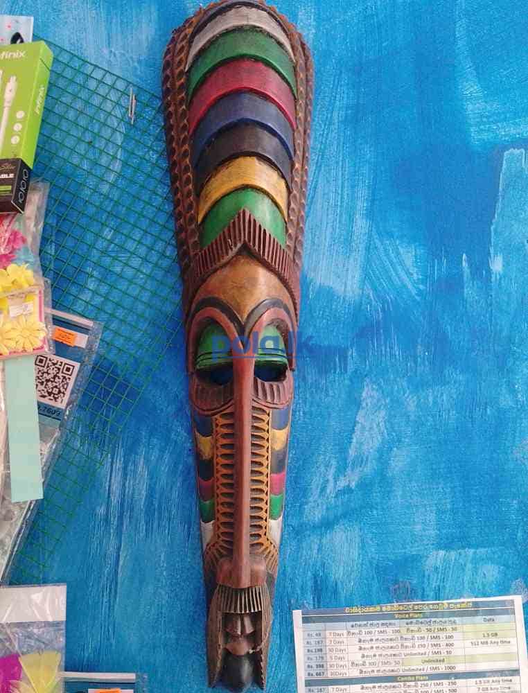 Wooden masks red indian and farmer - photo 8