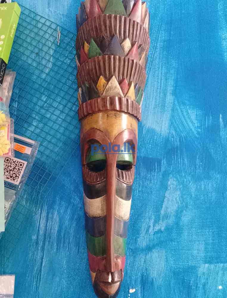 Wooden masks red indian and farmer - photo 5