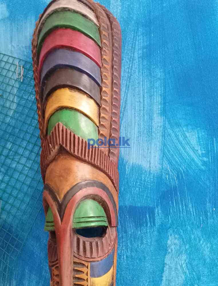 Wooden masks red indian and farmer - photo 4