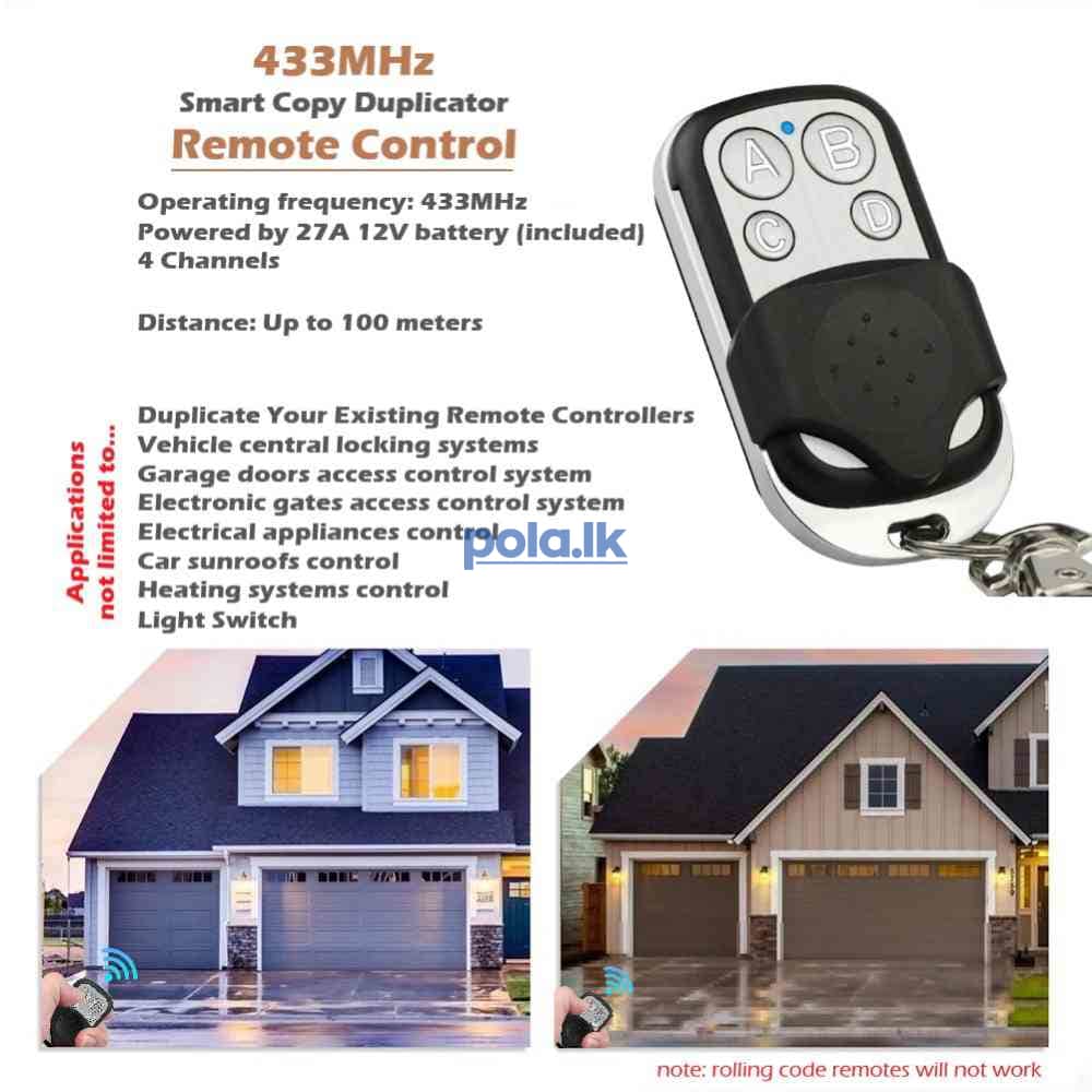 433MHz smart copy duplicator remote control for gate - photo 1