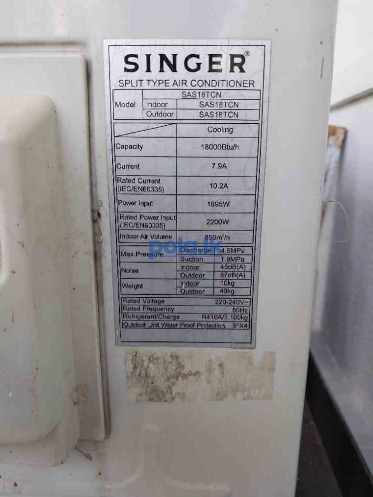 Singer air conditioner BTU 18000 for sale - photo 2