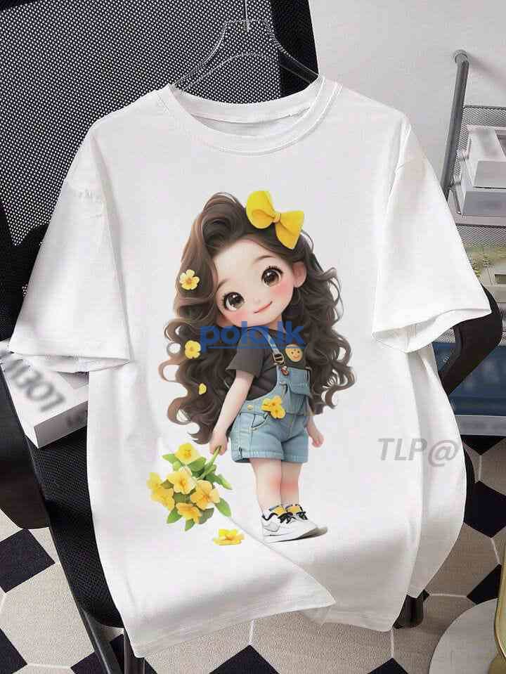 Cute cartoon girl's t-shirts - photo 4