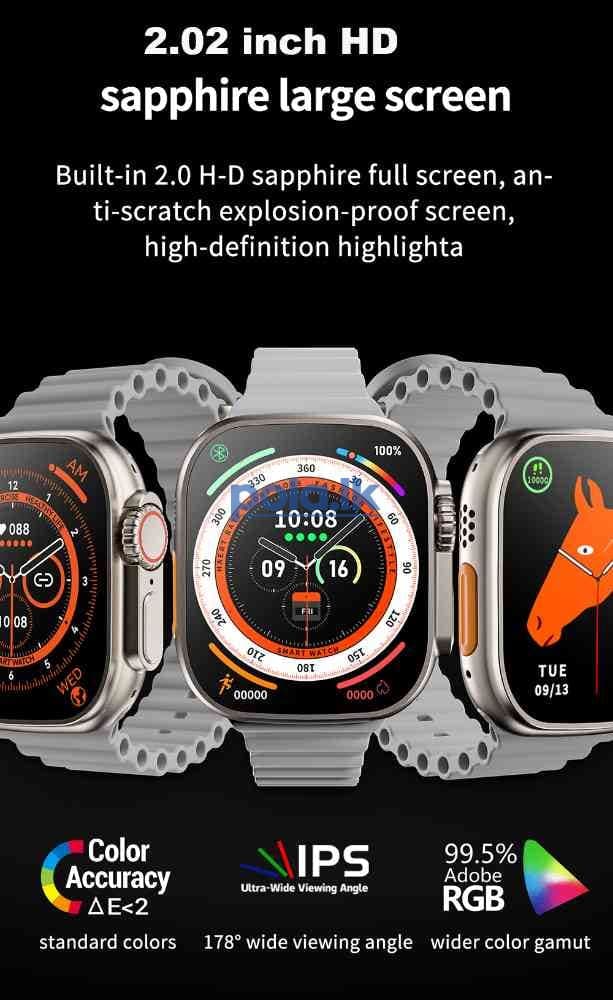 Watch 8 Ultra 2inch display bluetooth smart watch - photo 2