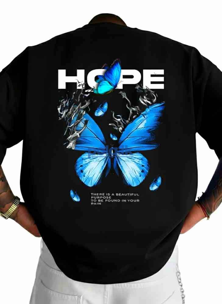 Drop shoulder oversized printed t-shirts - photo 1