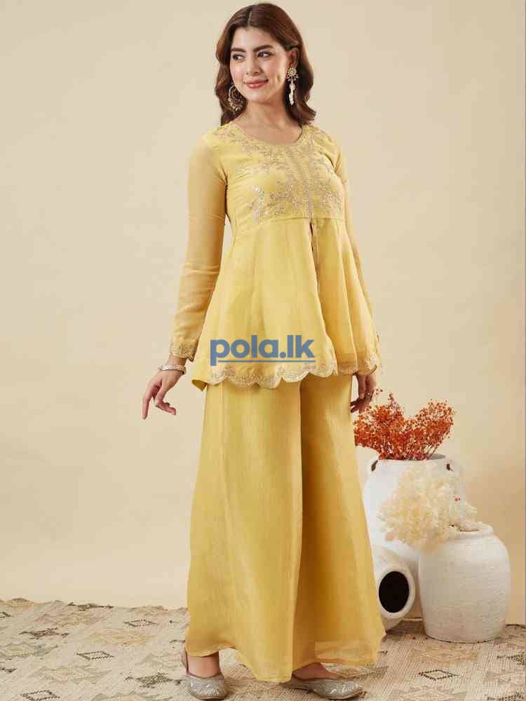 Women's pure crunchy silk kurta set's - photo 7