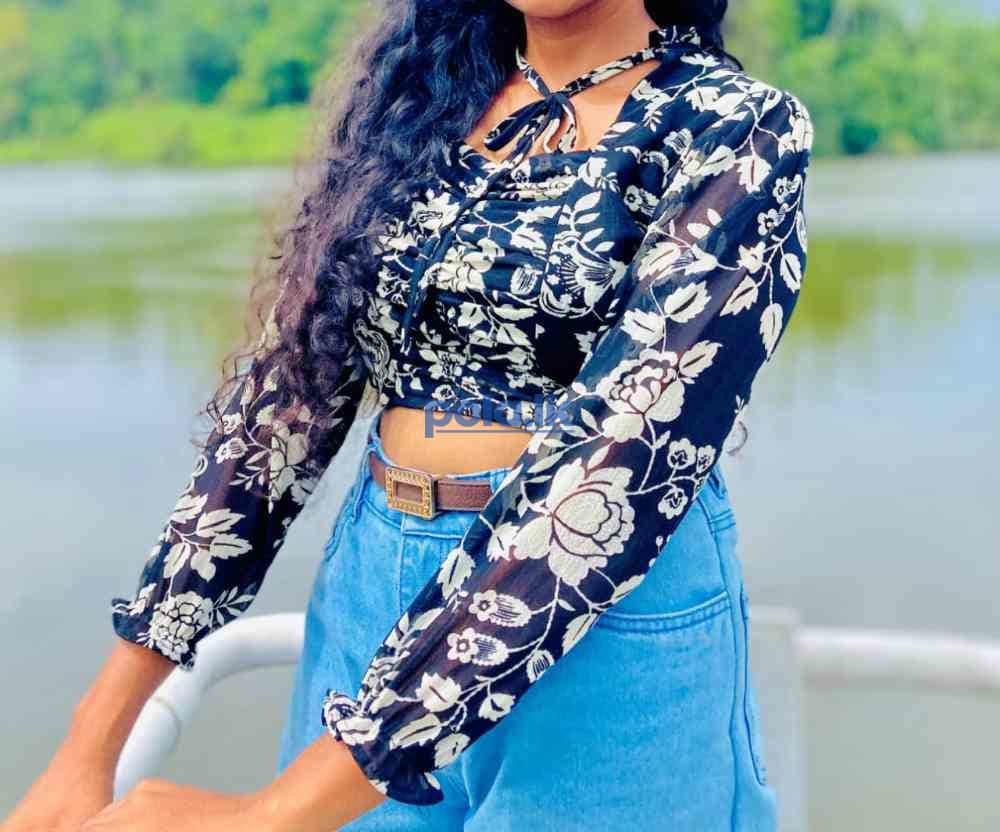 Floral crop top - photo 1