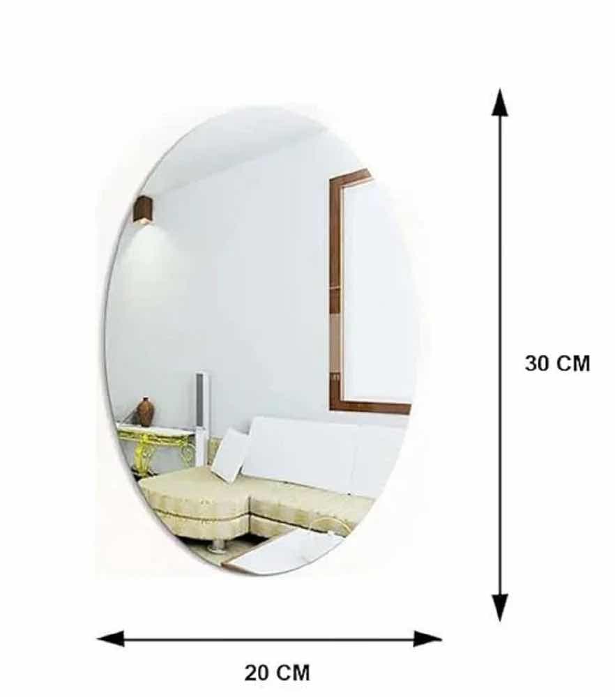 Oval shape sticker mirror