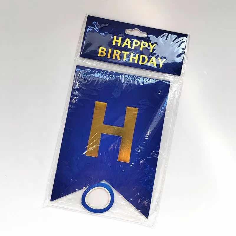 Happy birthday flag banner