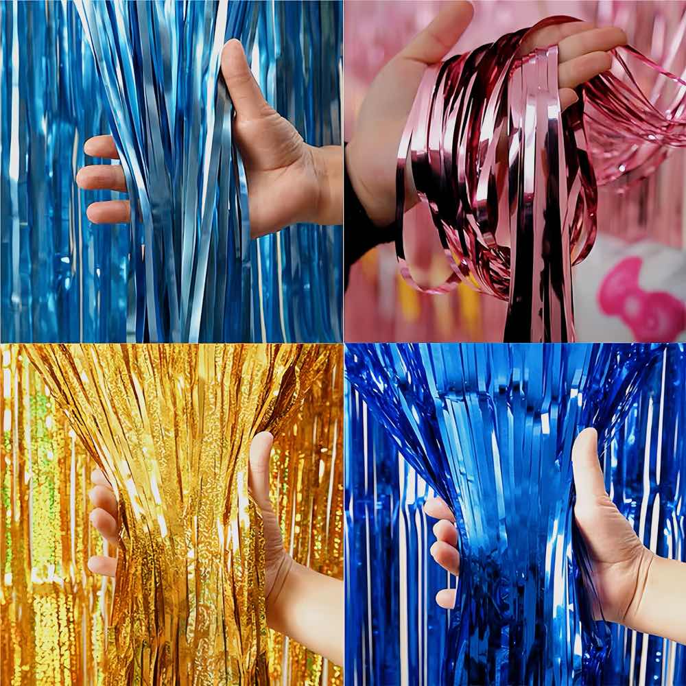 Foil curtain for party decorations