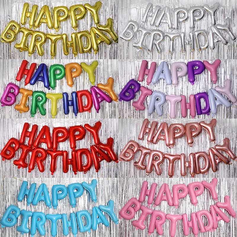 Happy birthday foil balloon for party decoration