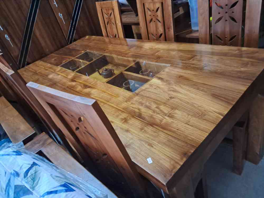 Teak dining table