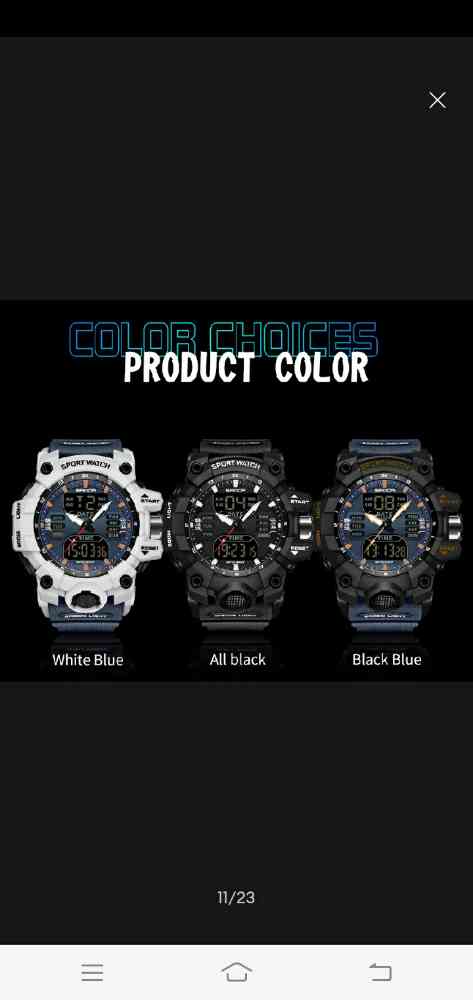 Digital men's watch