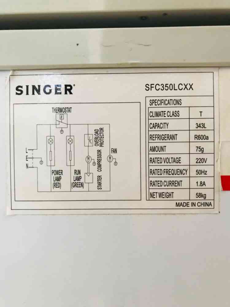 Singer chest freezer