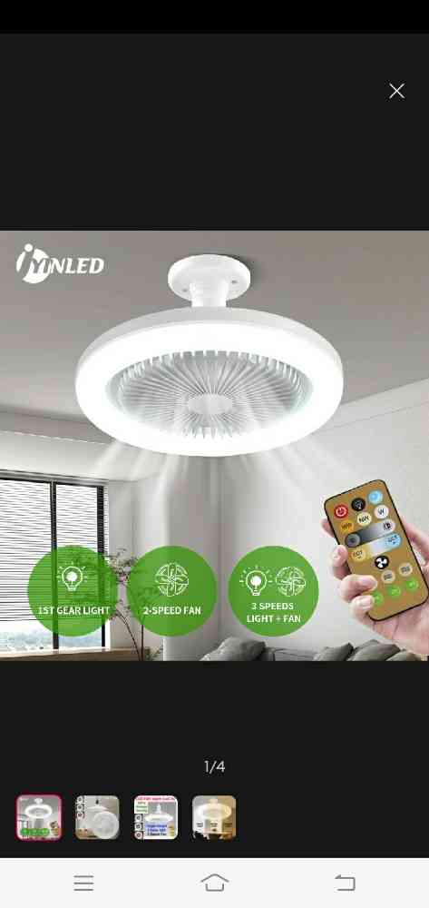 Remote ceiling fan