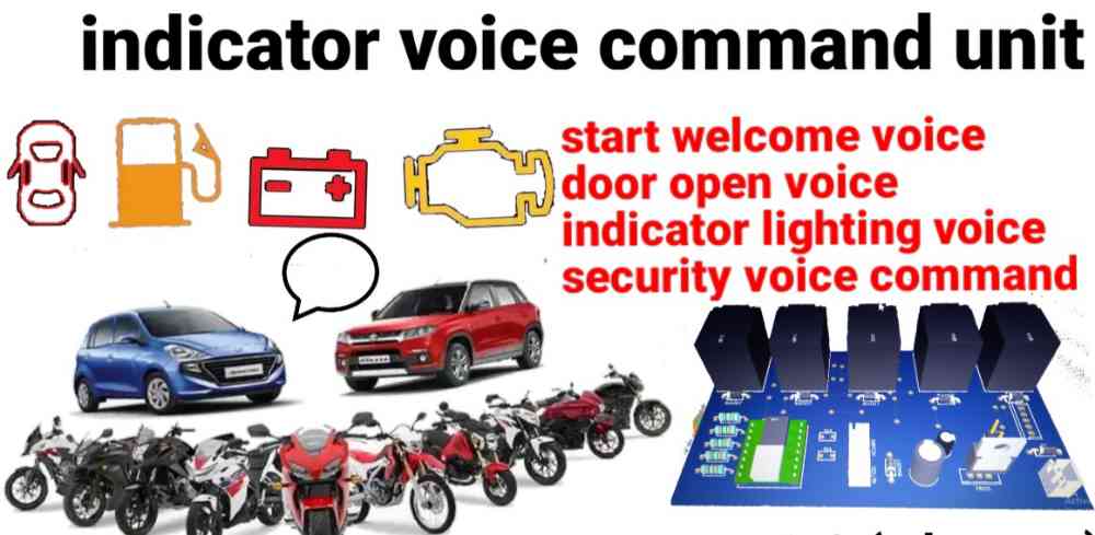 Indicator voice command unit