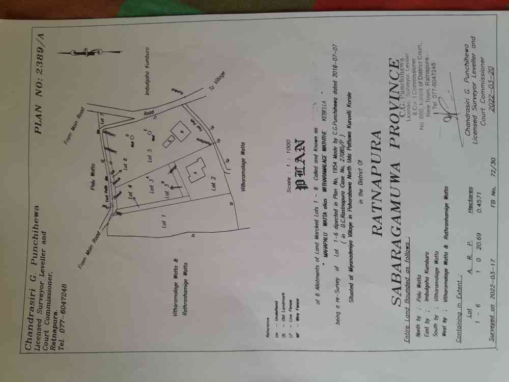 Land for sale in rathnapura