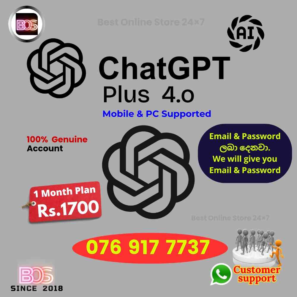 ChatGPT plus 4 in 1 month genuine account