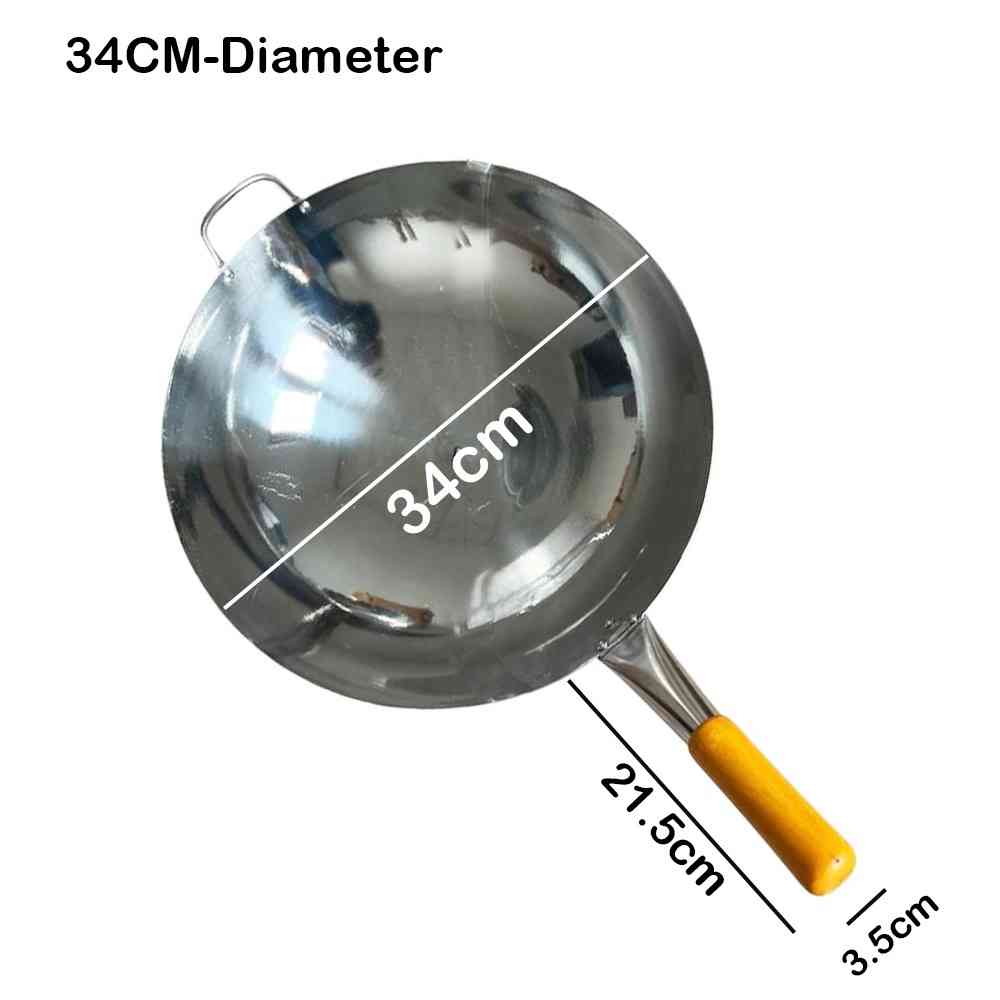 Stainless steel wok pan