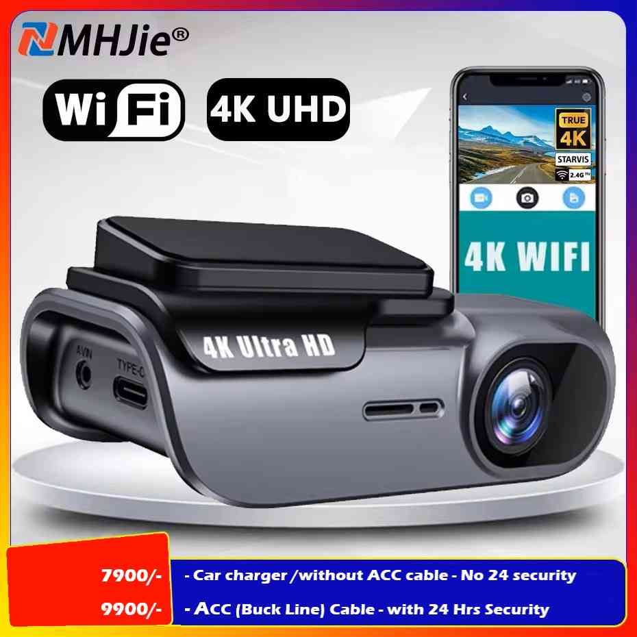 4K Dash cam wifi car DVR camera night vision12V
