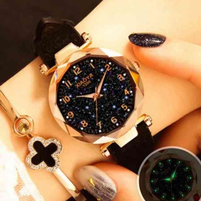 Xiaoya black starry sky fashion watch for ladies