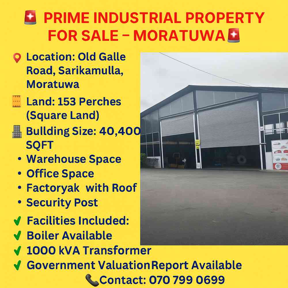 Warehouse for sale in panadura